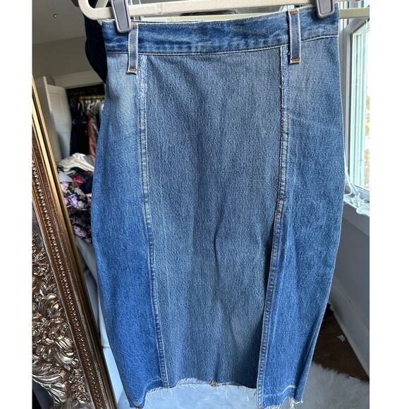 RE/DONE Levi’s Long Indigo Denim Skirt Size 23 NEW NWT! - Picture 4 of 10